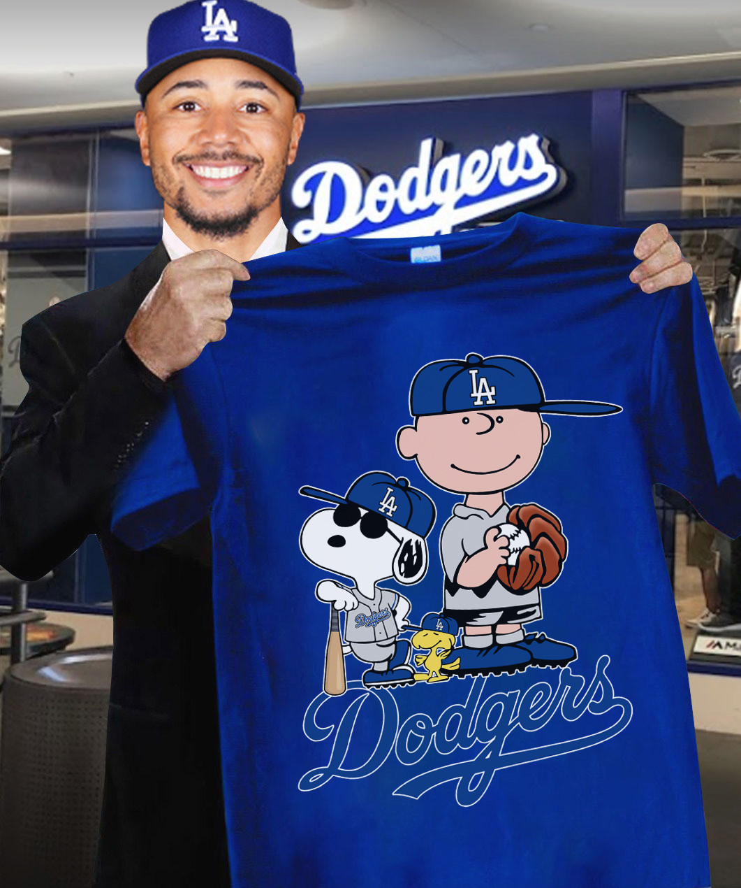 Snoopy And Woodstock Los Angeles Dodgers T-Shirt Gift Ideas For Baseball Lovers