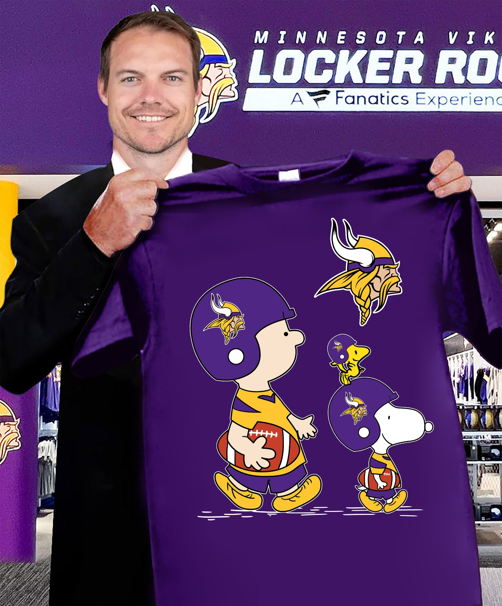 Snoopy And Woodstock The Peanuts Minnesota Vikings T-Shirt Gifts For Football Fans