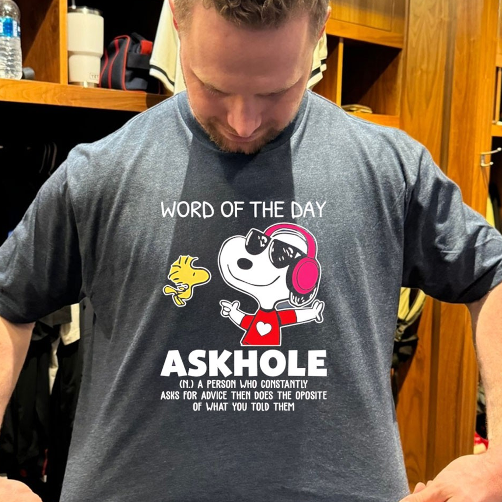 Snoopy And Woodstock Word Of The Day Askhole A Person Who Constantly Asks For Advice Shirt