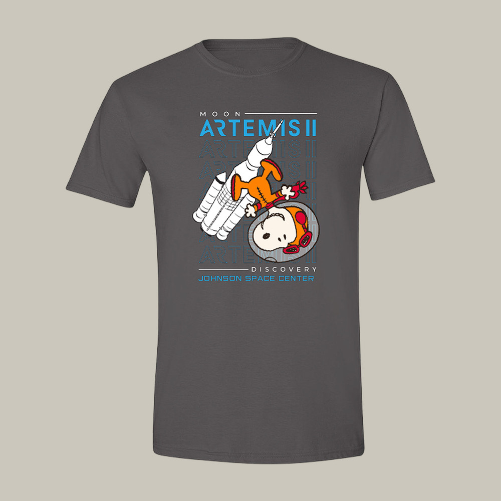 Snoopy Artemis II Discovery Johnson Space Center T-Shirt Artemis 2 Mission Merch Astrophiles Present Idea