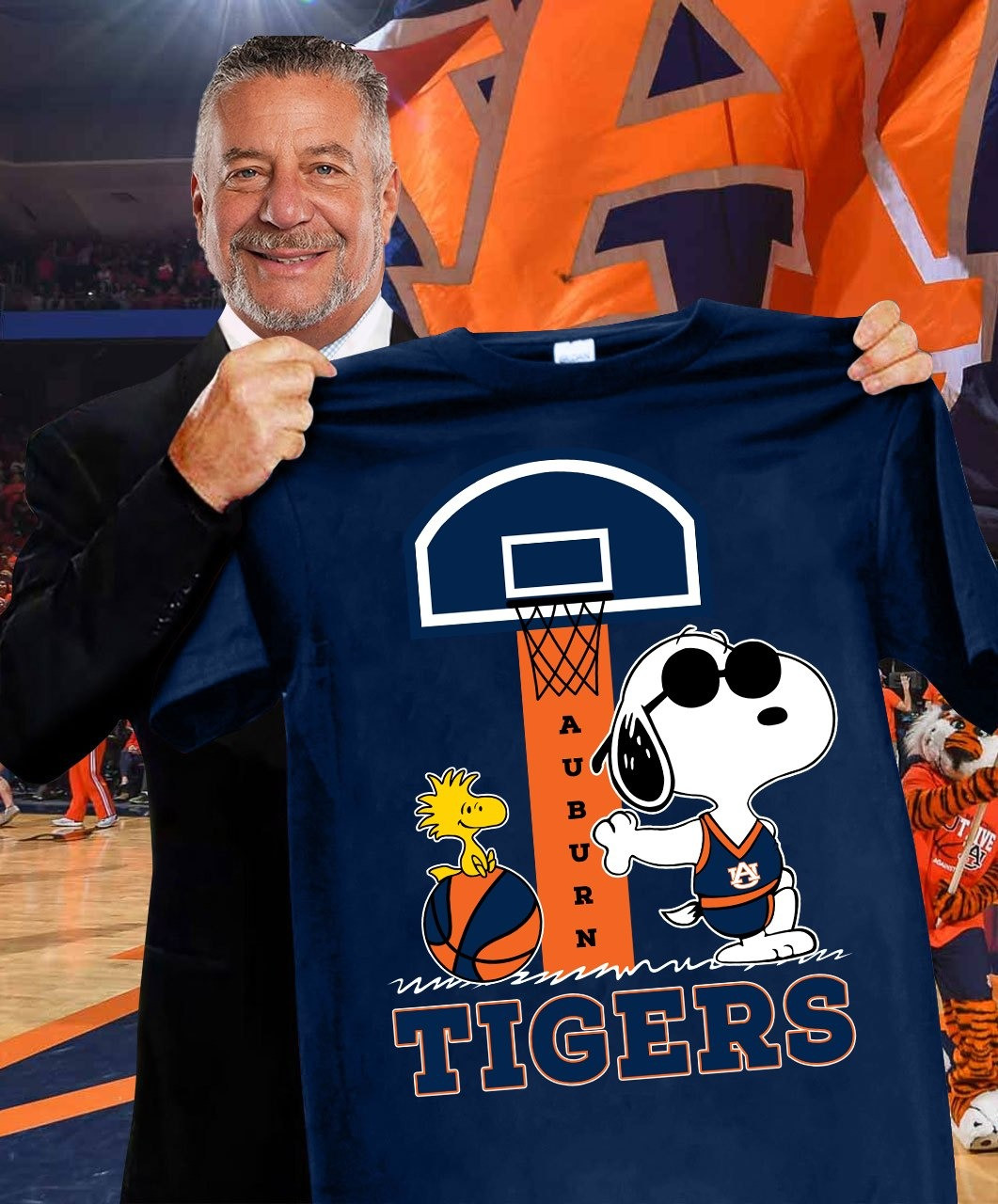 Snoopy Auburn Tigers Basketball T-Shirt Cute Best Gifts For Auburn Fans For Men