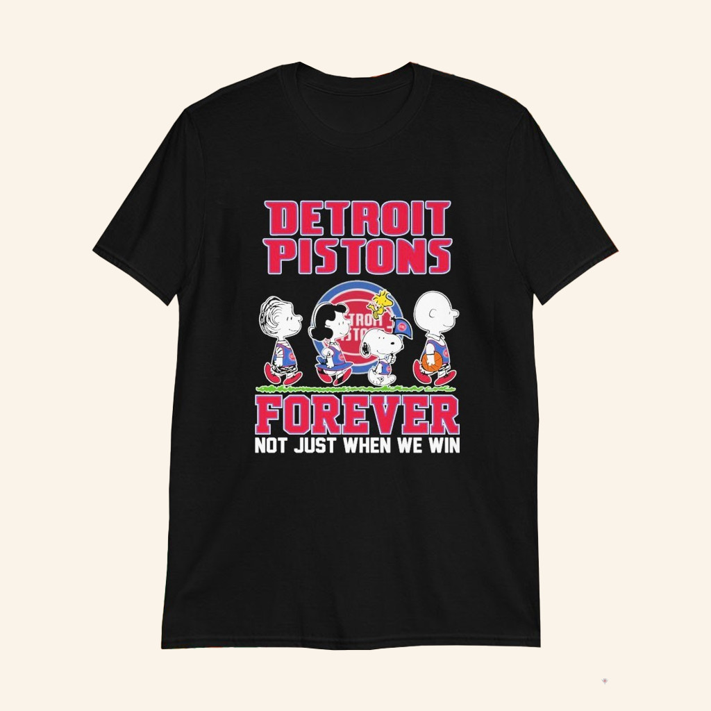 Snoopy Characters X Detroit Basketball Forever Not Just When We Win Walking T-Shirt Fan Merch