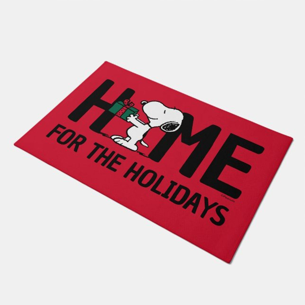 Snoopy Christmas Doormat Home For The Holidays Mat Gifts For Snoopy Fan Snoopy Christmas Doormat Home For The Holidays Mat Gifts For Snoopy Fan