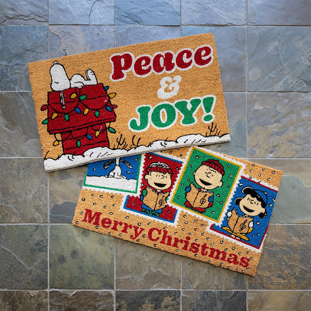 Snoopy Christmas Doormat Peace And Joy Mat Merry Christmas Gifts For Friends