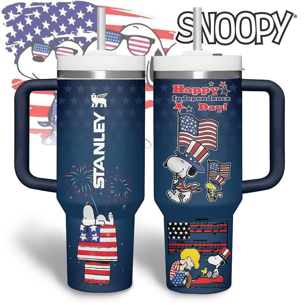 Snoopy Happy Independence Day Limited Edition Stanley Tumbler Cup Gifts For Fans