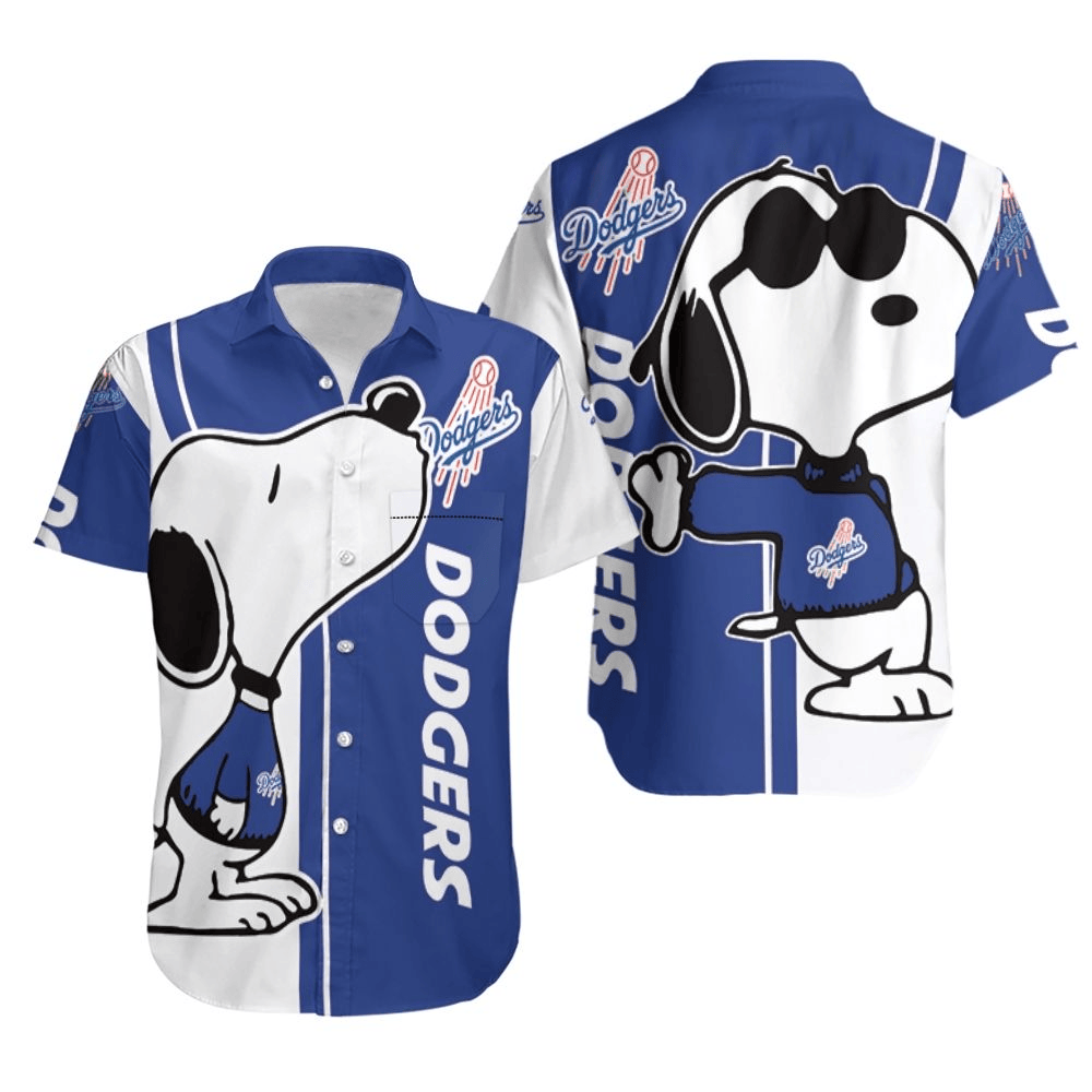 Snoopy LA Los Angeles Dodgers Hawaiian Shirt Cute Baseball Aloha Shirt Fan Merch Clothing