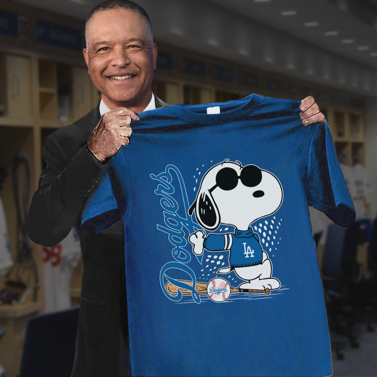 Snoopy Los Angeles Dodgers T-Shirt Cute Gifts For Baseball Lovers LA Dodgers Fans