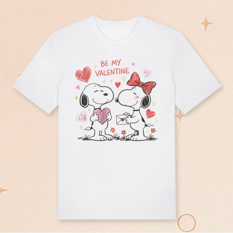 Snoopy Merch Be My Valentine T-Shirt Valentine Day Gifts For Wife
