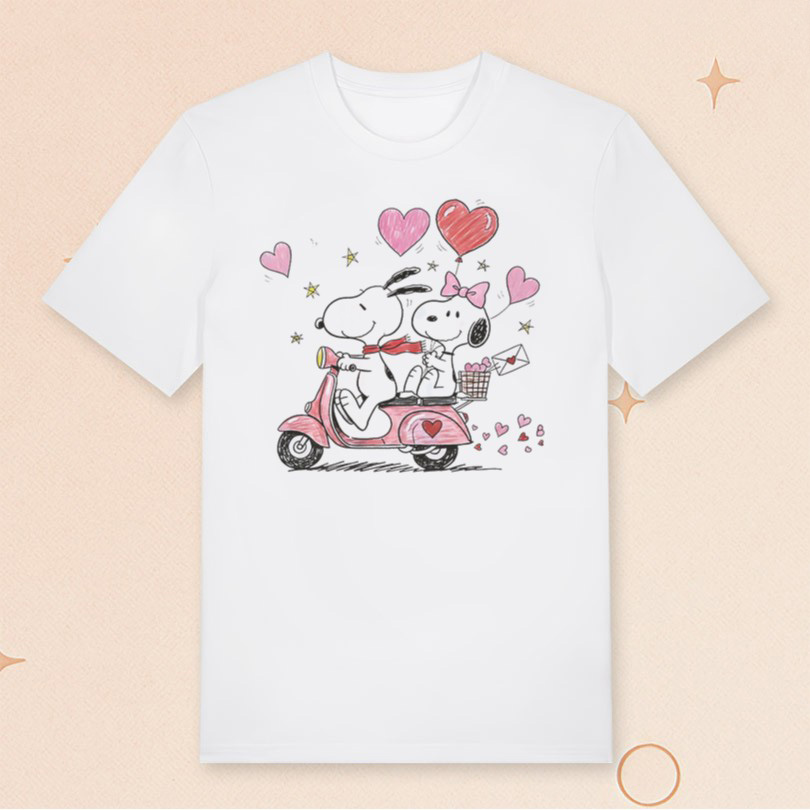 Snoopy Merch Valentine's Day T-Shirt Best Gifts For Girlfriend