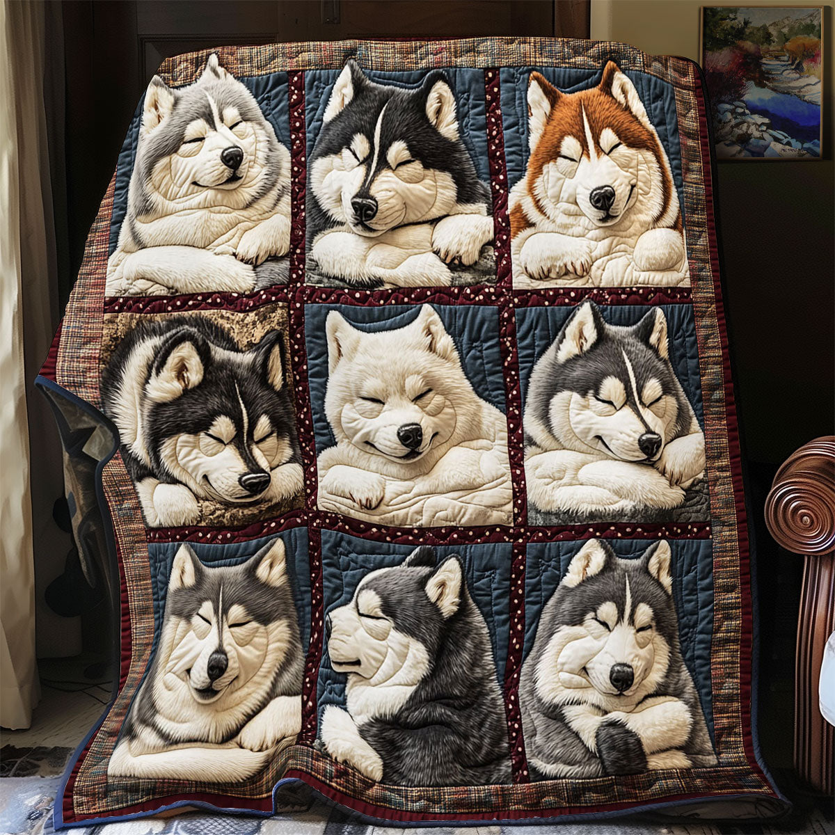 Snooze Squad Quilt Blanket Christmas Blanket Best Gifts For Dog Lovers