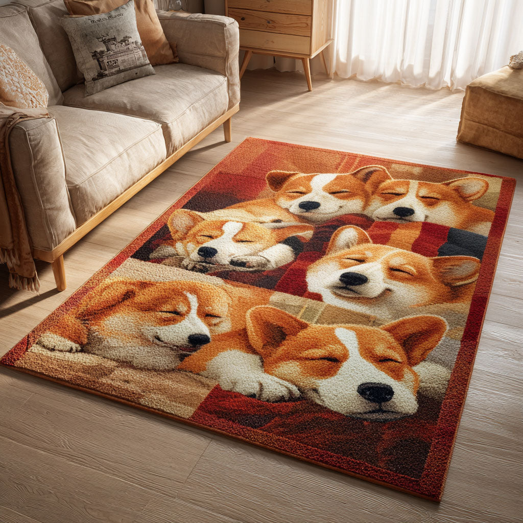 Snoozy Tail Wiggle Area Rug Dining Table Decor Funny Presents For Dogs