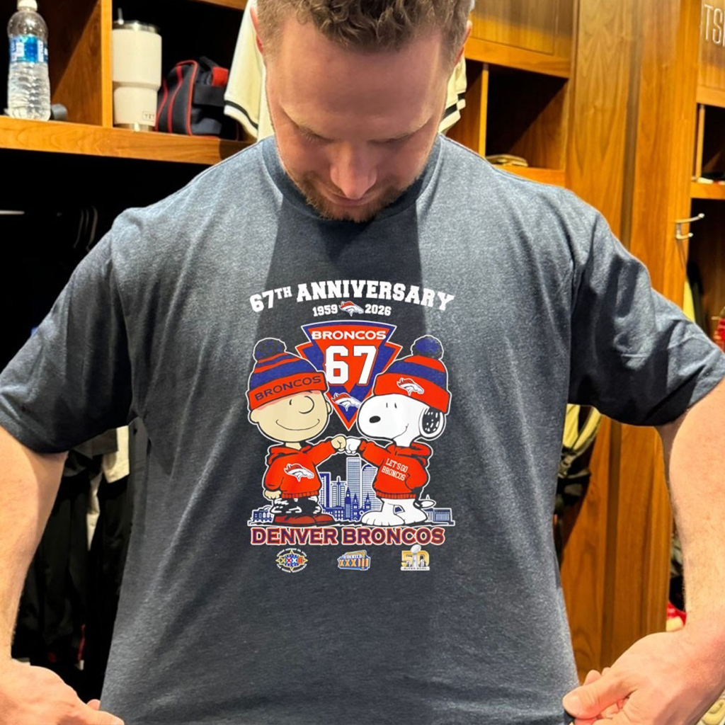 Snoppy Denver Broncos 67Th Anniversary 1959 2026 Skyline T Shirt