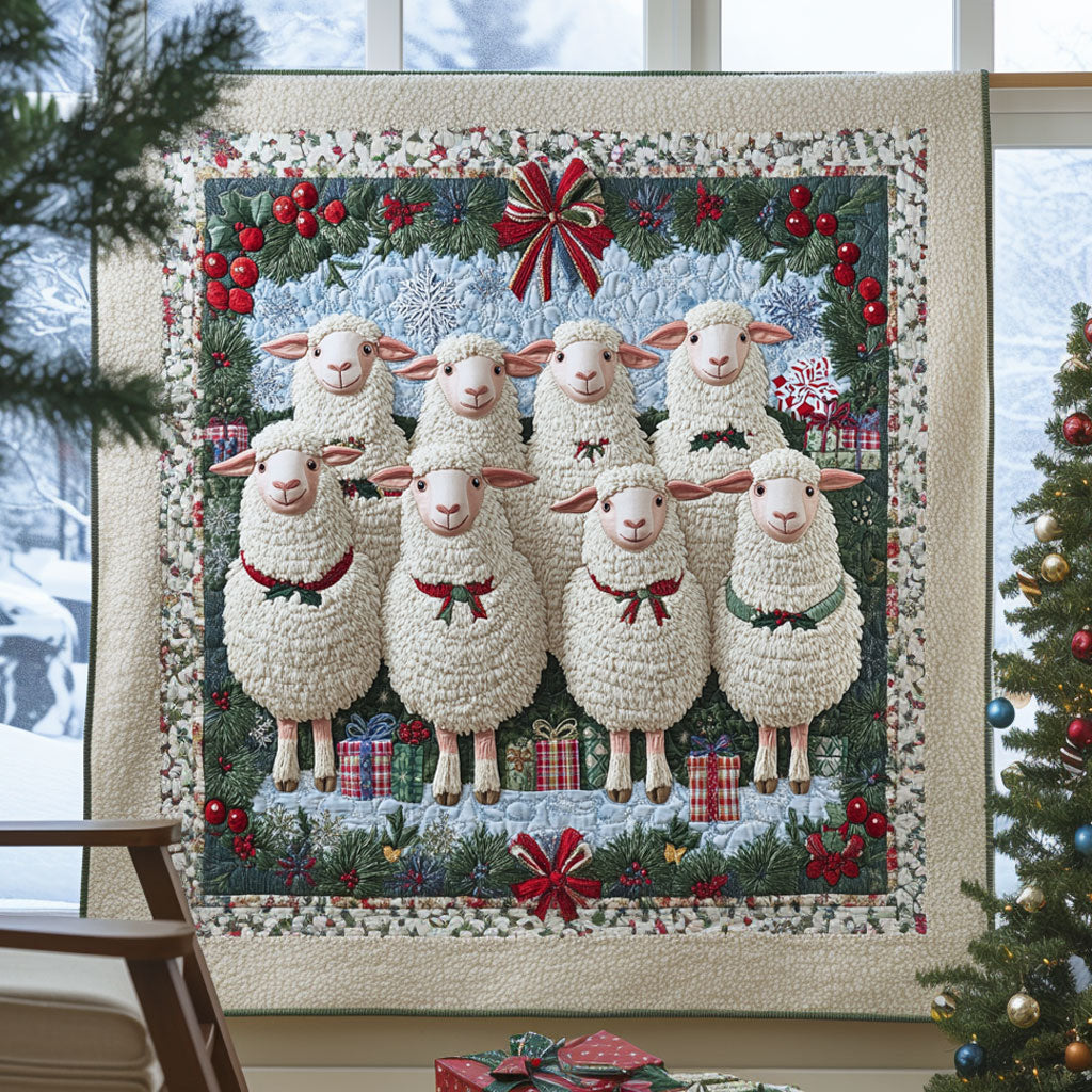 Snow Glow Sheep Quilt Blanket Sofa Throws Son In Law Christmas Presents