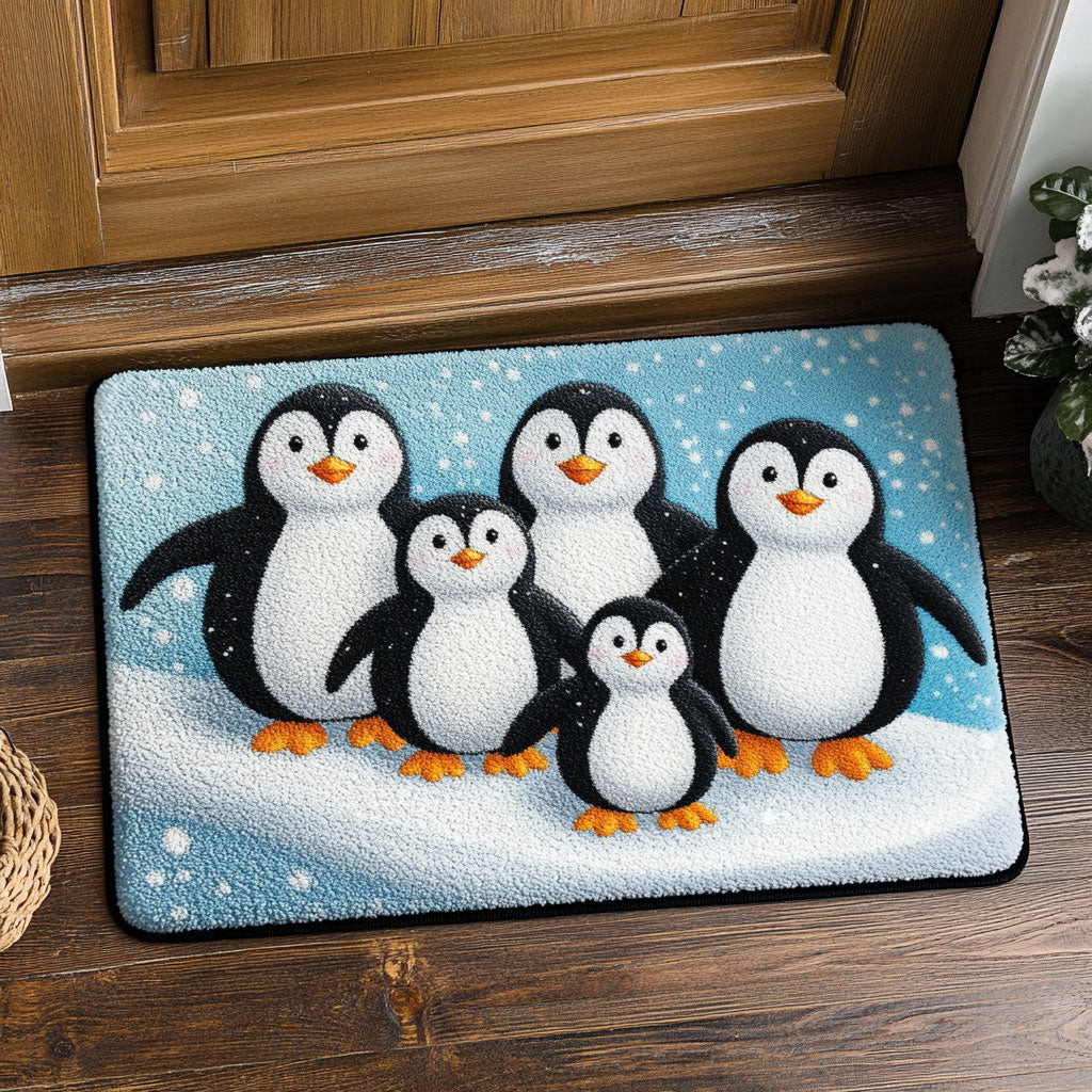 Snow Penguin Doormat Blanket Perfect Gift For Friends and Family on Christmas Day