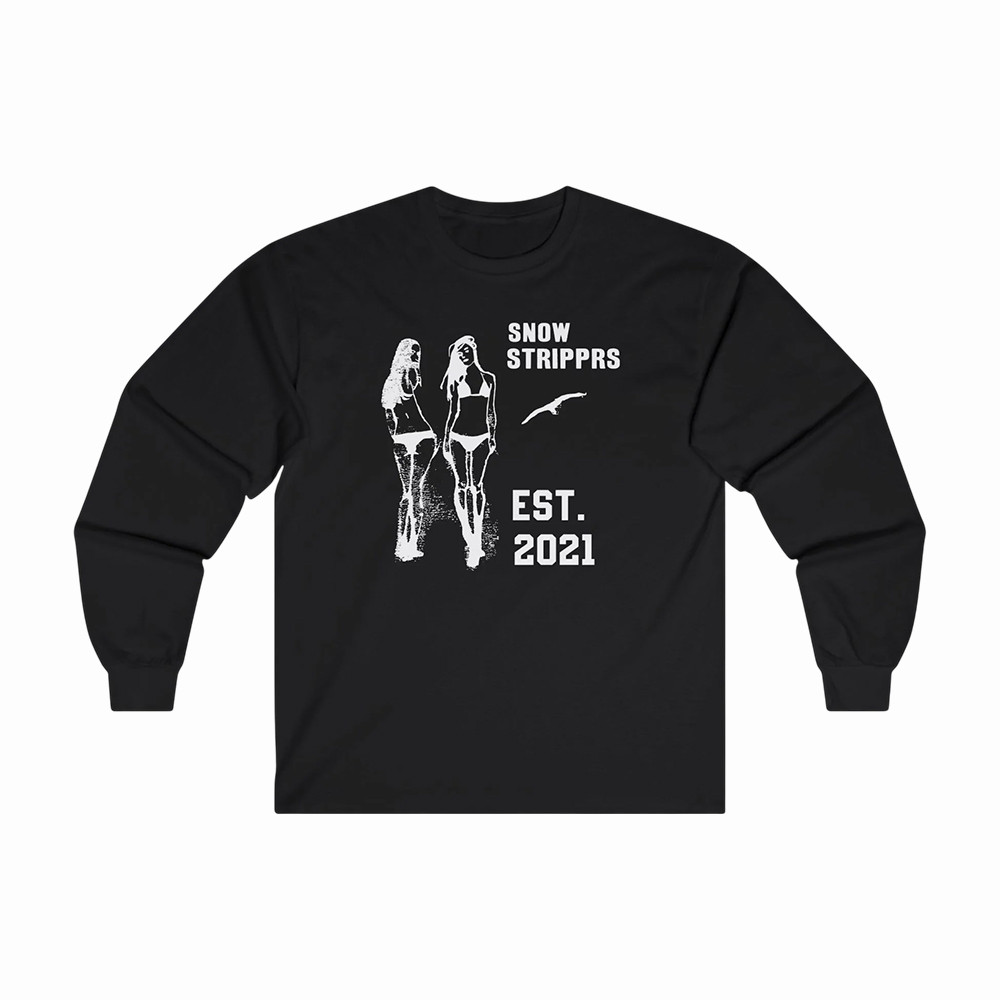 Snow Strippers Est 2021 Long Sleeve Shirt Snow Strippers Fan Apparel Present Idea For Music Fans