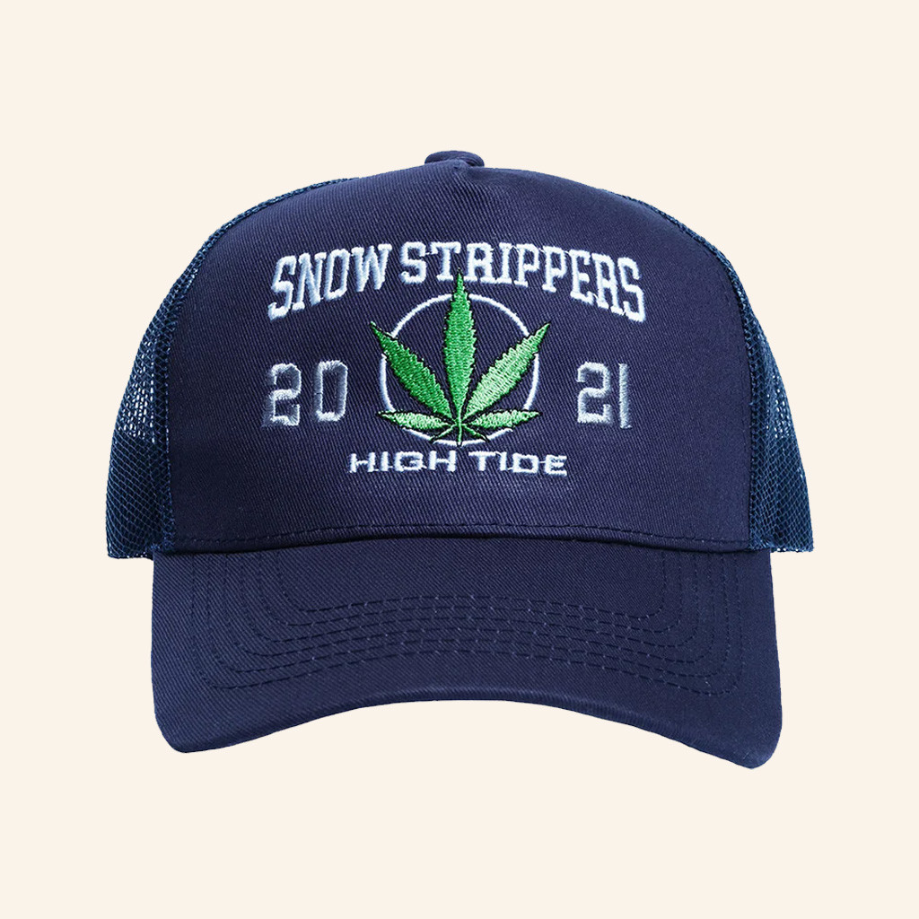 Snow Strippers Merch High Tide Trucker Hat Embroidered Presents For Music Lovers