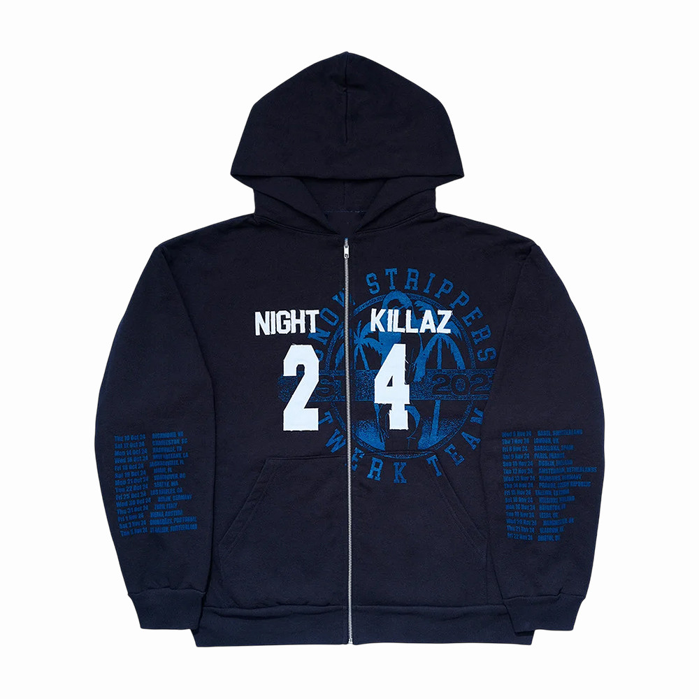 Snow Strippers Night Killaz 24 Zip Hoodie Snow Strippers Hooded Sweatshirt Music Fans Presents