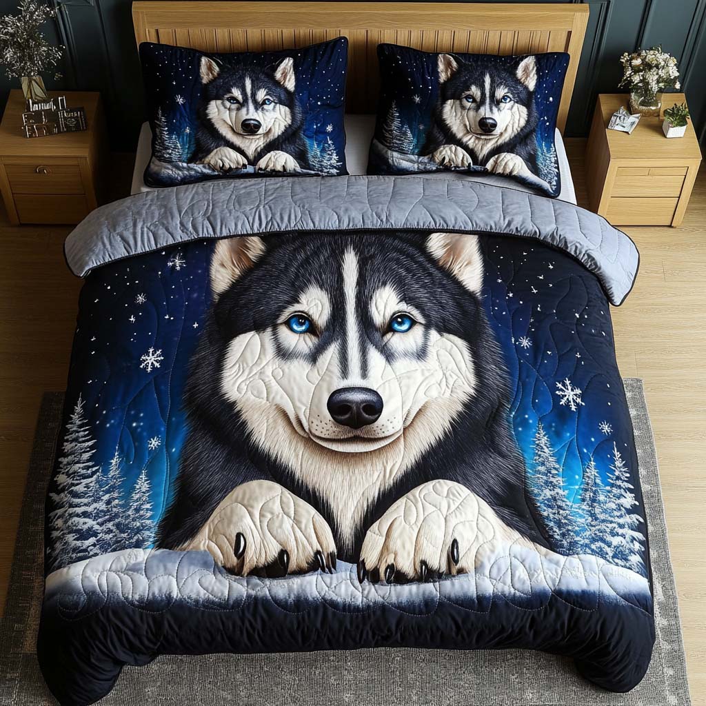 Snowbound Soul Quilted Bedding Set Warm and Elegant Bedding Gift Set for Every Home