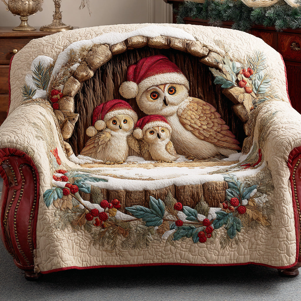 Snowbound Watcher Quilted Sofa Cover Sofa Seat Covers Owl Gifts For Women