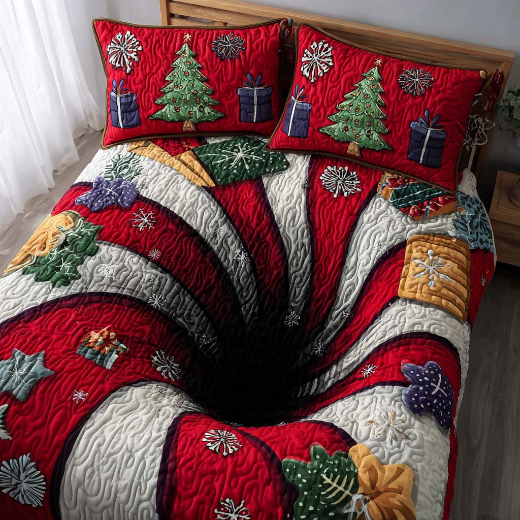 Snowfall Symphony Quilted Bedding Set Ultra-Soft Bedding Set for a Hotel-Like Experience