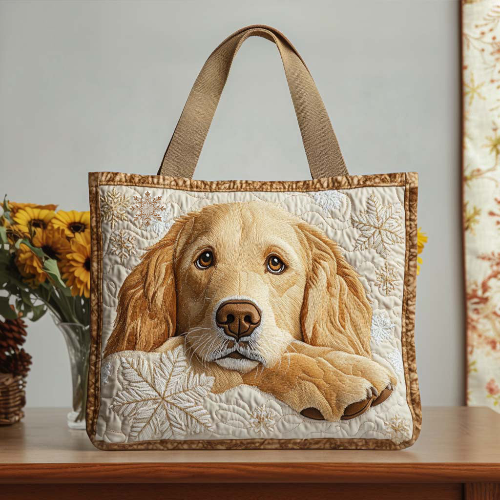 Snowflake Buddy Quilted Tote Bag Dog Gift Items Merch