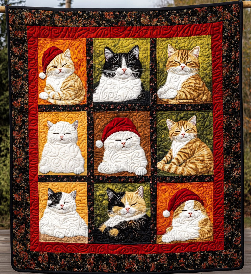 Snowflake Kitty Quilted Blanket Cute Blankets For Her