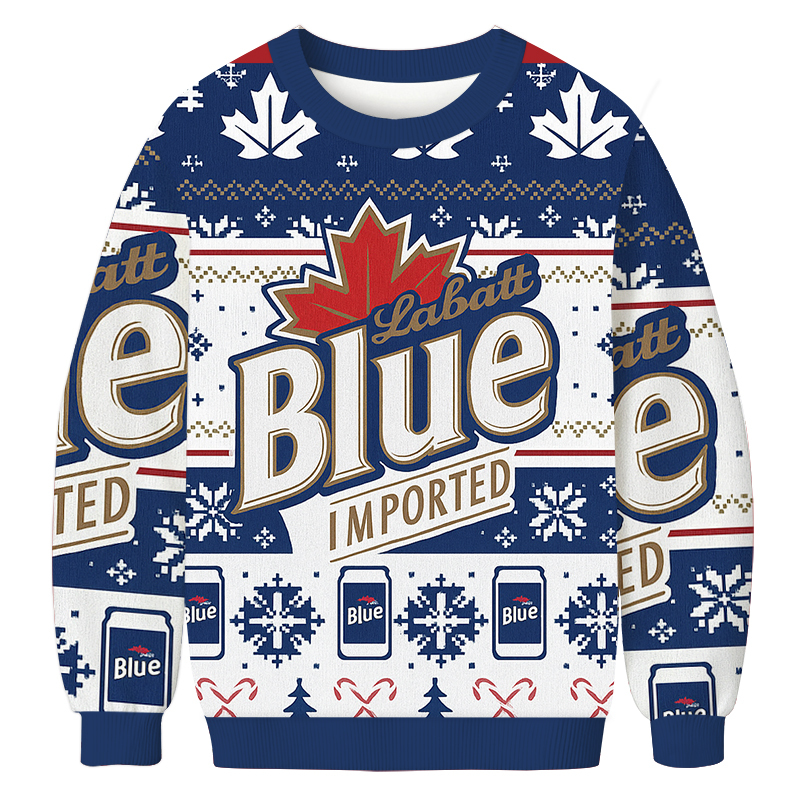Snowflakes Labatt Blue Christmas Ugly Sweatshirt Holiday Lounge Wear Top Gift Ideas Snowflakes Labatt Blue Christmas Ugly Sweatshirt Holiday Lounge Wear Top Gift Ideas