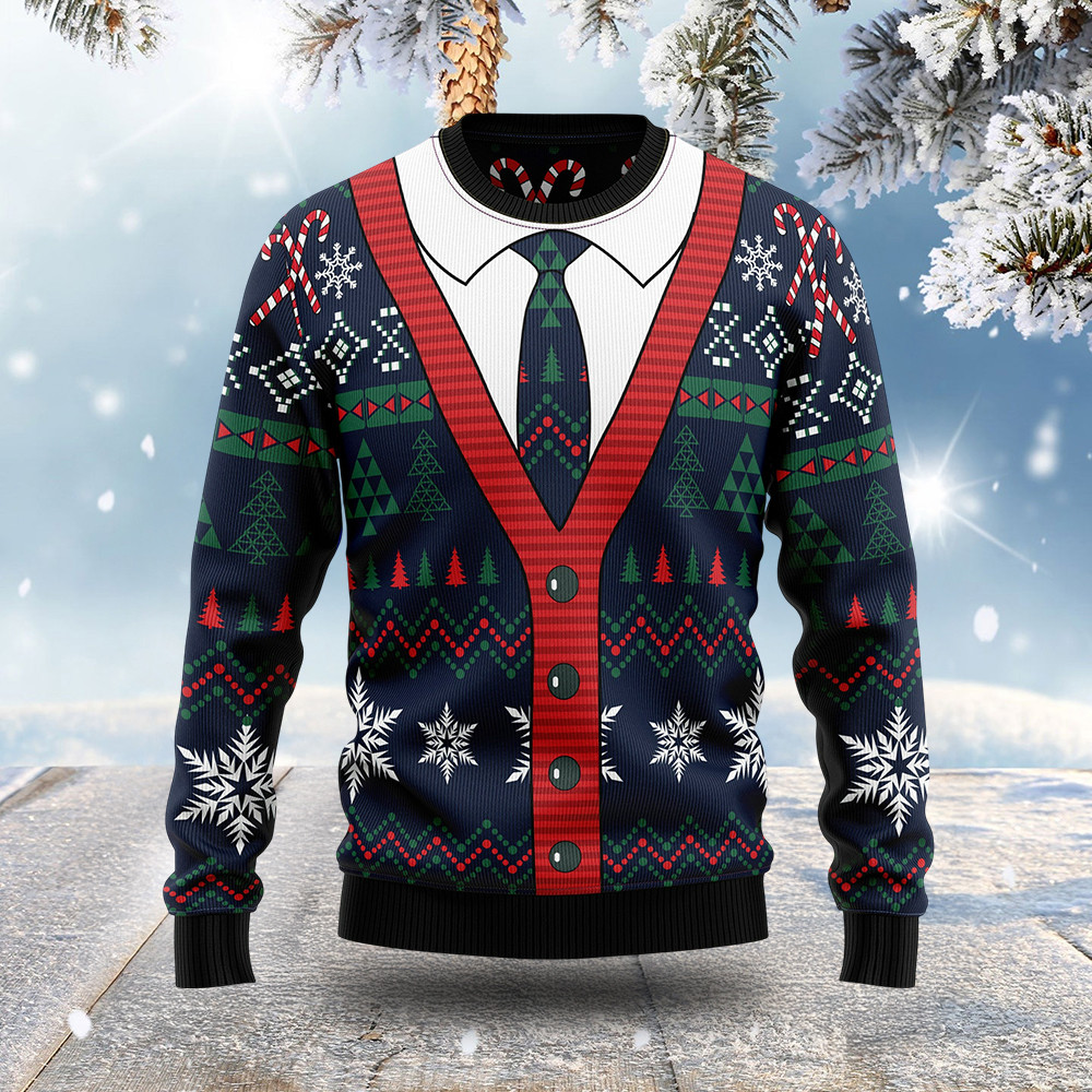 Snowflakes Ugly Christmas Sweatshirt Christmas Clothing Secret Santa Gift Ideas