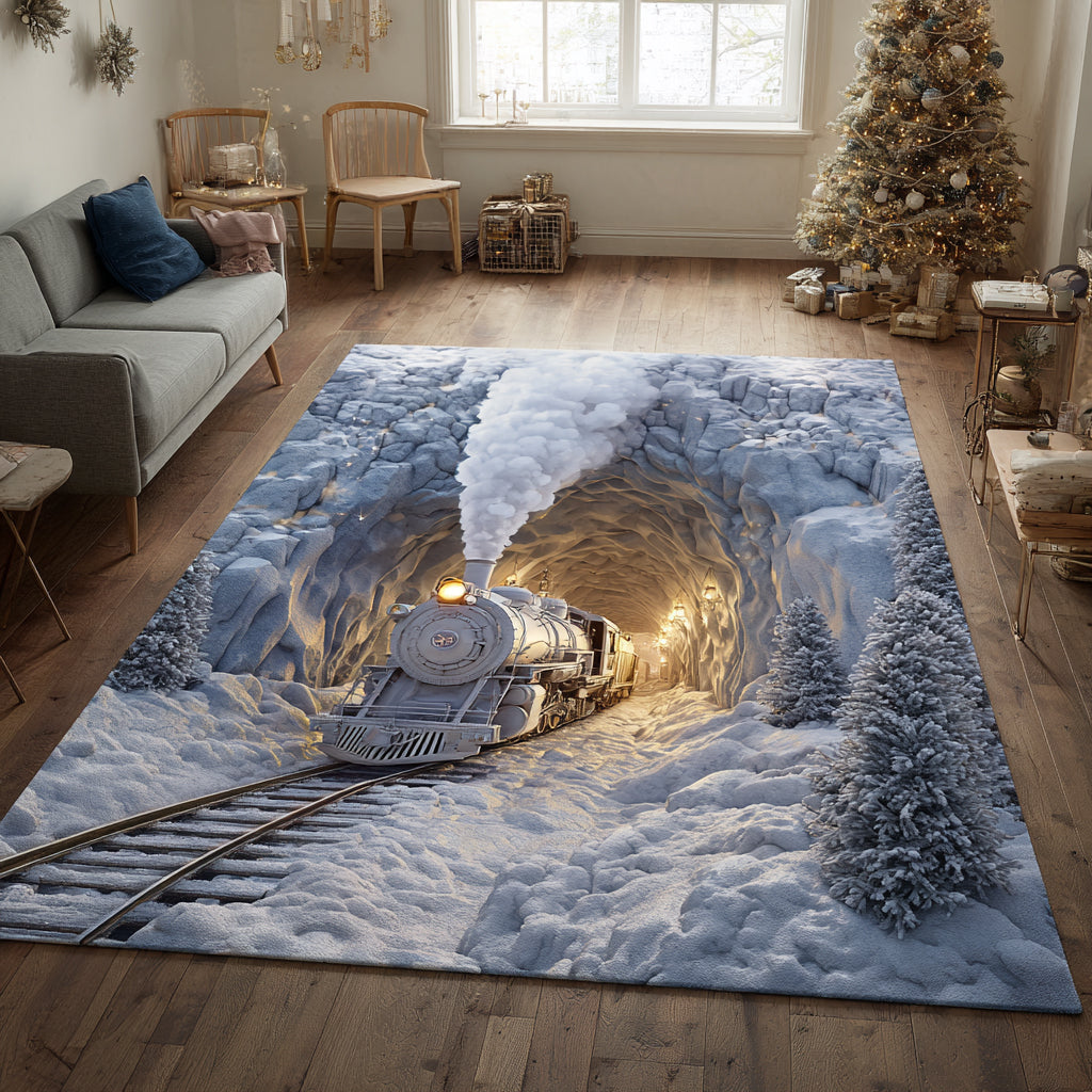 Snowlight Path Train Area Rug Christmas Home Dec Christmas Gift Ideas For Her