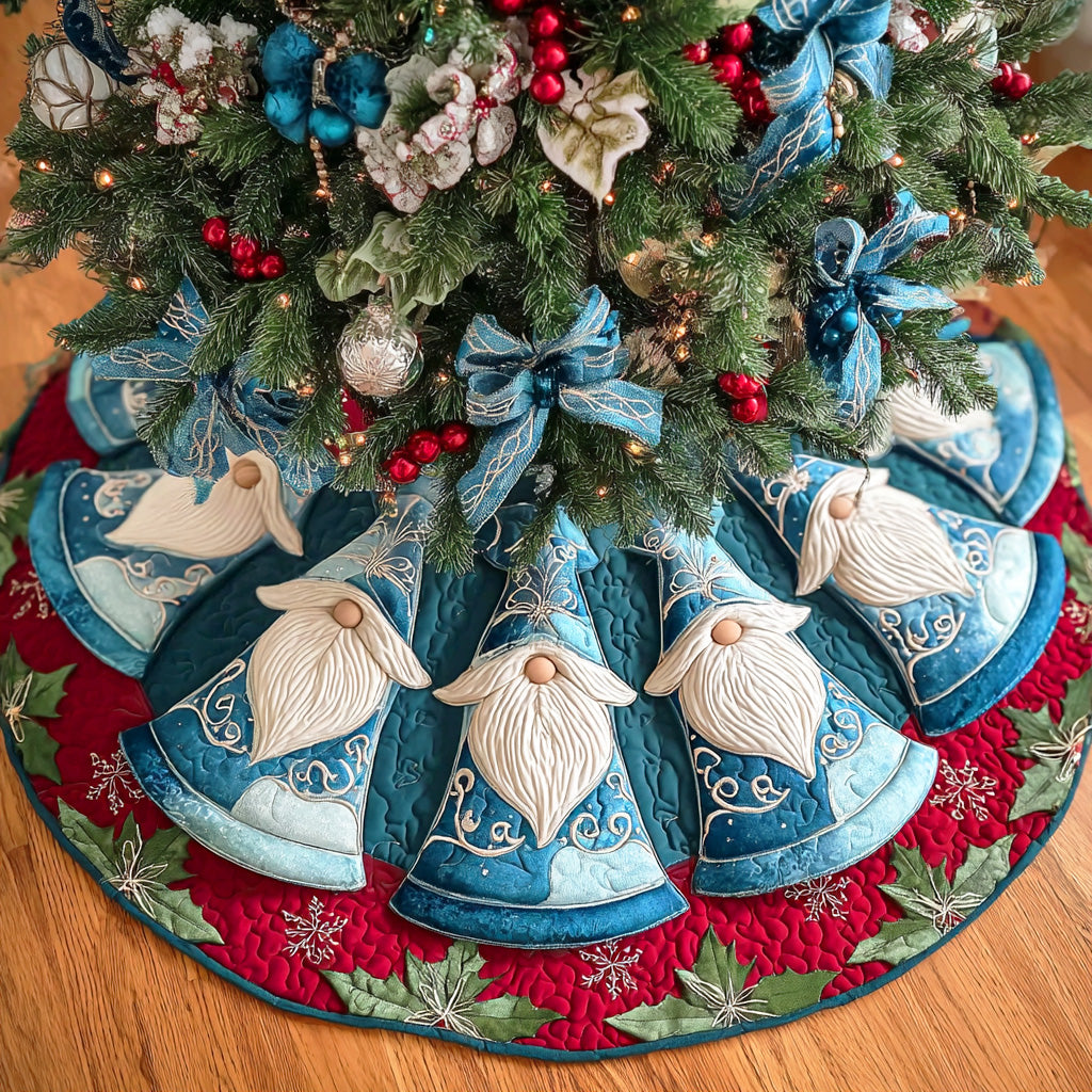 Snowlight Wanderers Christmas Quilted Tree Skirt Home Essential Gift Quilted Tree Skirt with Style