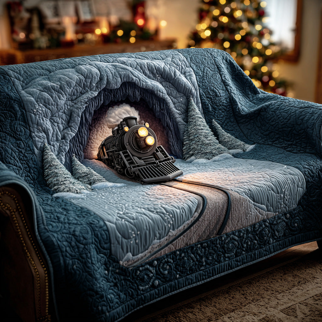 Snowline Voyage Quilted Sofa Cover Living Room Winter Decor Best Friend Gifts