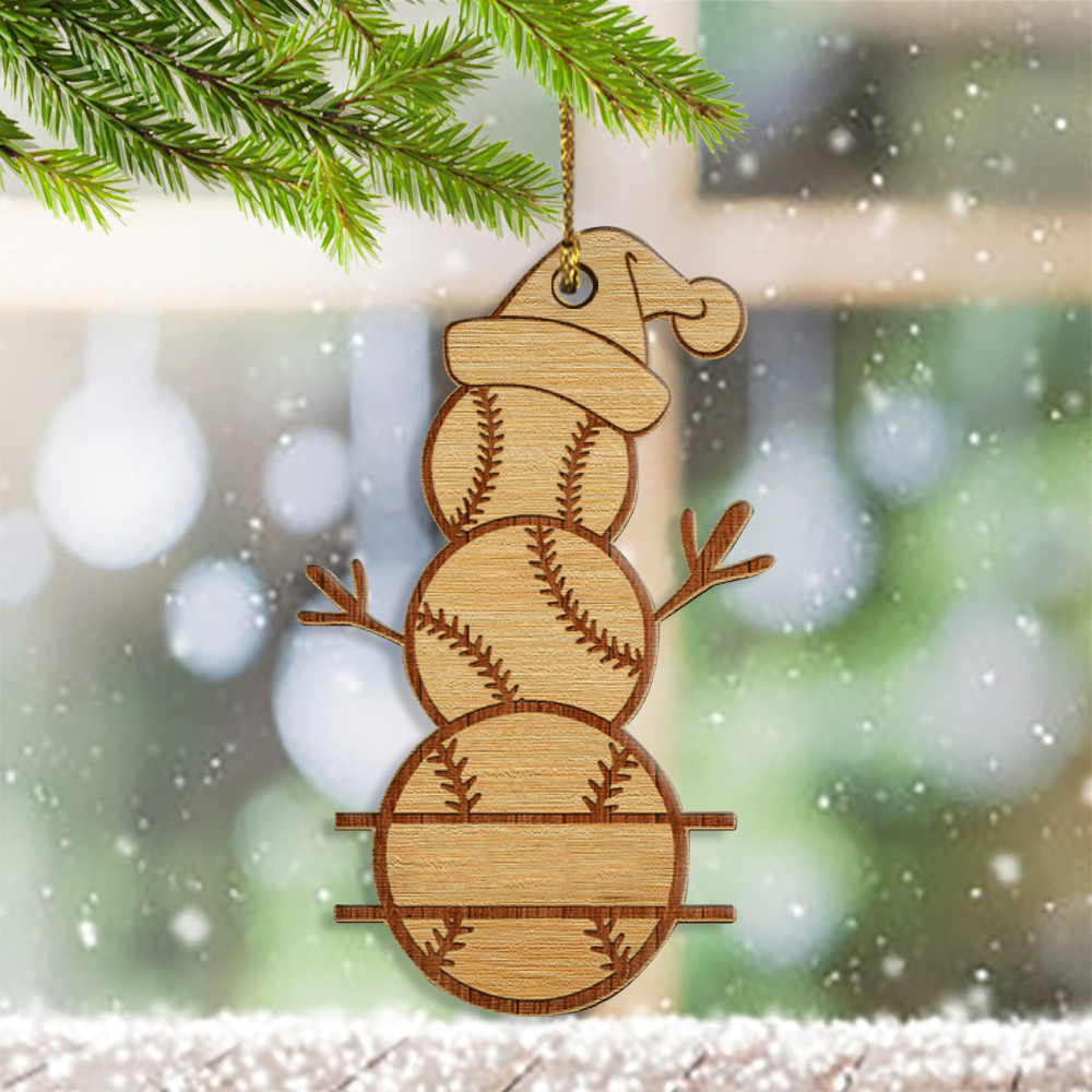 Snowman Baseball Ornament Funny Christmas Ornaments Christmas Presents For Him