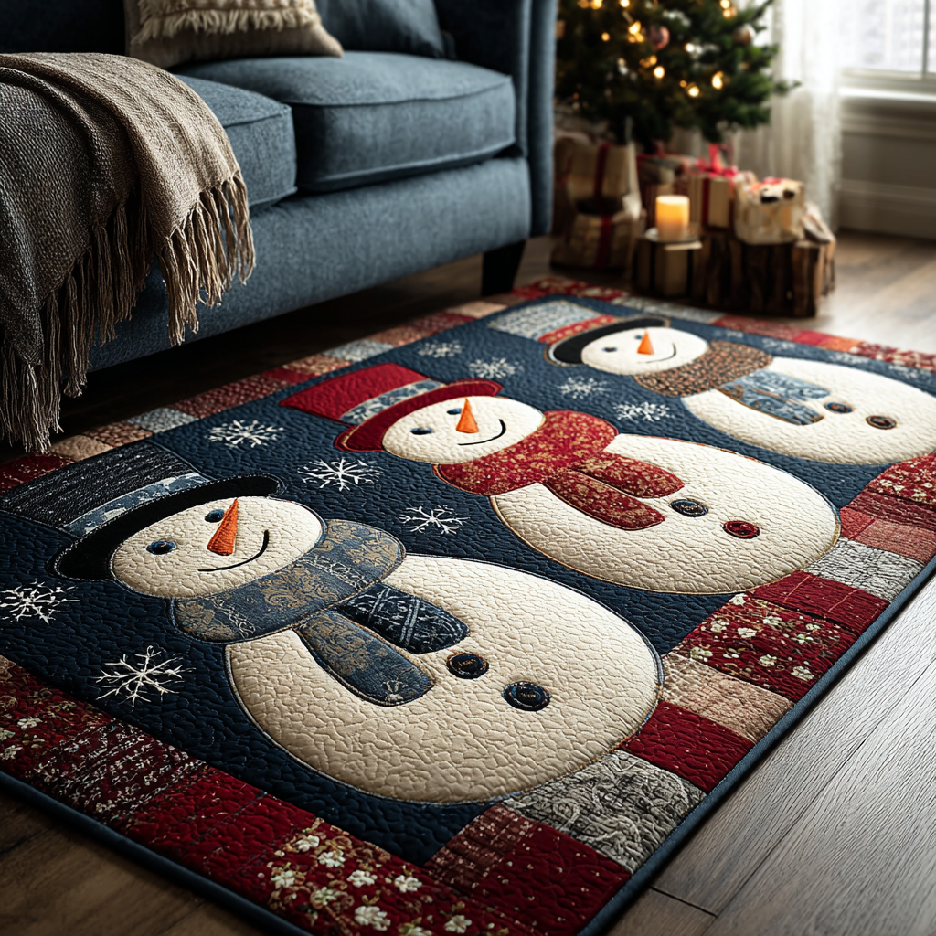 Snowman Charm Area Rug Dining Room Decor Christmas Presents For Boyfriend