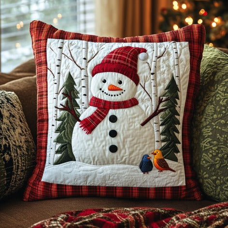 Snowman Christmas Quilt Pillow Case Soft Pillowcase Gift That Brings Sweet Dreams