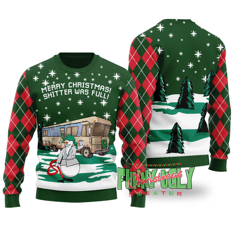 Snowman Cousin Eddie National Christmas Vacation Funny Sweater Forest Green Holiday Merch That Makes a Perfect Christmas Gift