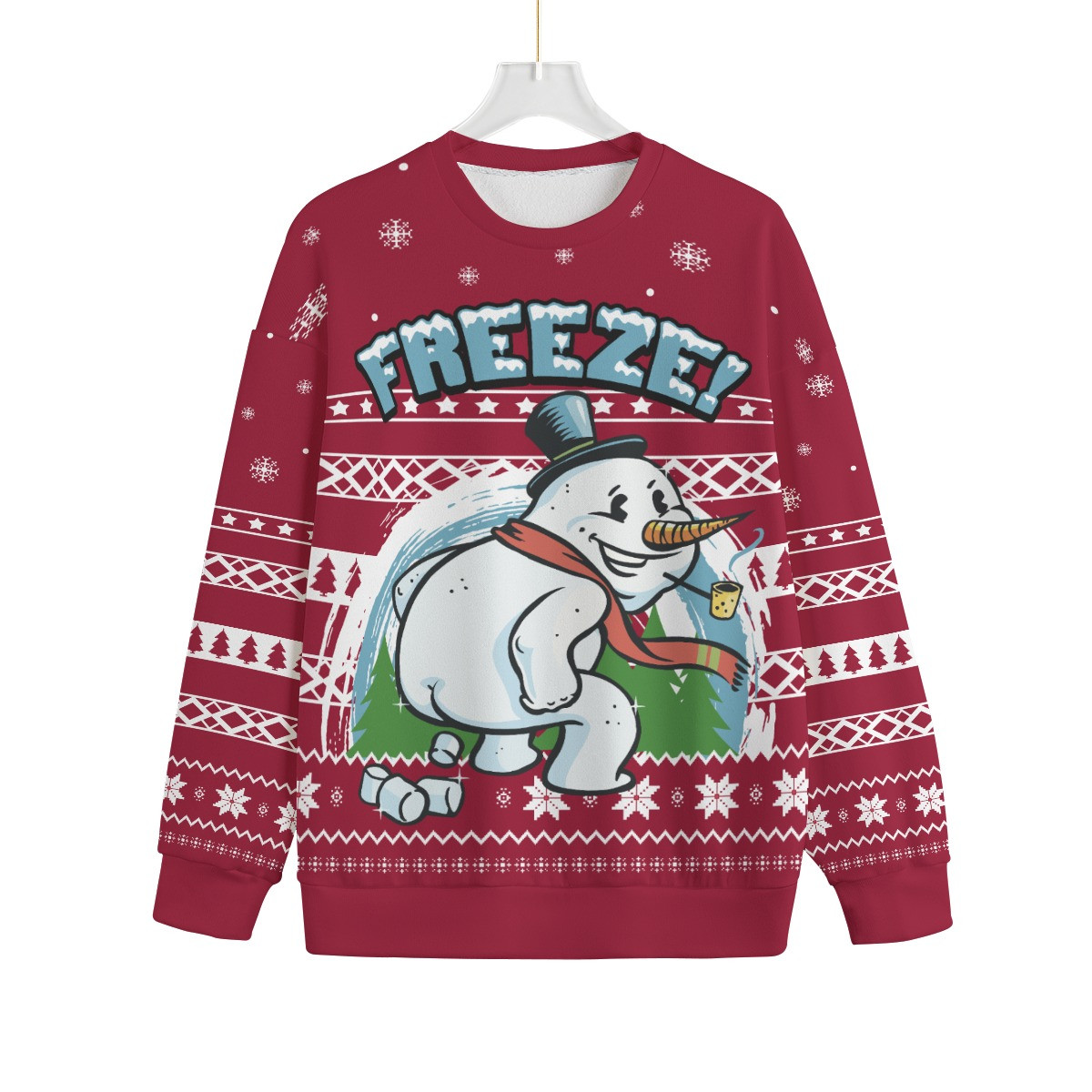 Snowman Dirty Plus Size Ladies Christmas Sweaters Classic Holiday Sweater for Festive Looks