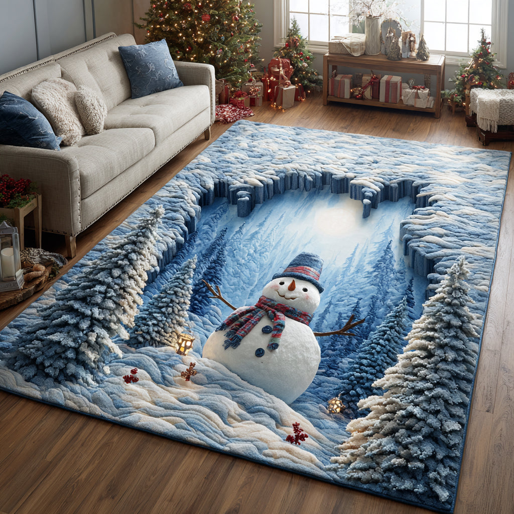 Snowman Hollow Area Rug Outdoor Entryway Decor Good Gifts For Christmas