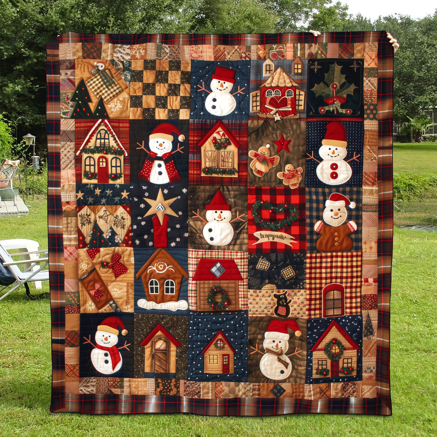Snowman Jubilee Quilted Blanket Xmas Gifts For Men