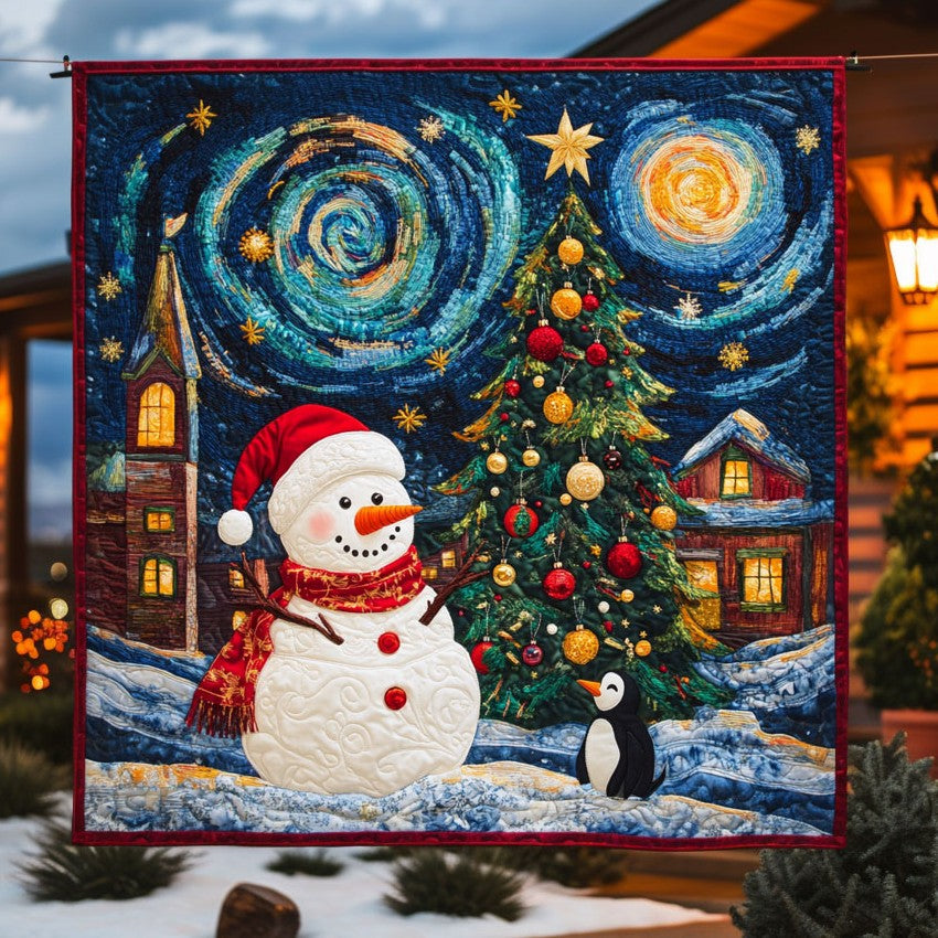 Snowman Magic Quilt Blanket Christmas Throws Xmas Gifts For Grandma