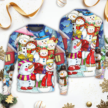Snowman Merry Xmas Ugly Christmas Sweater Cute Festival Clothing Gifts For Friends