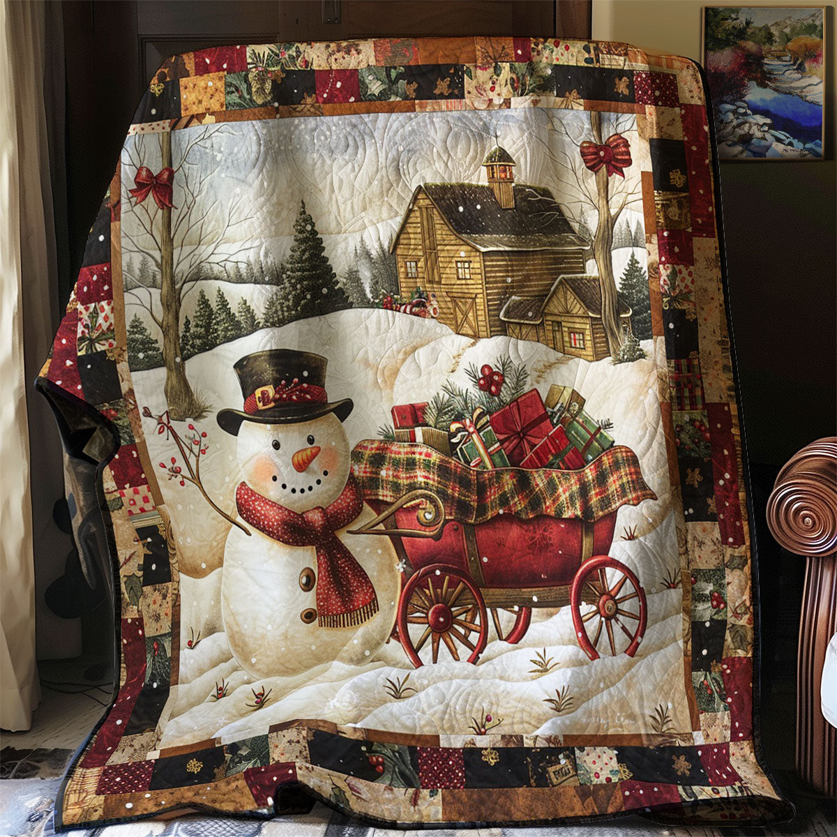 Snowman Quilt Blanket Luxury Throw Blankets Stepdad Gifts For Father's Day