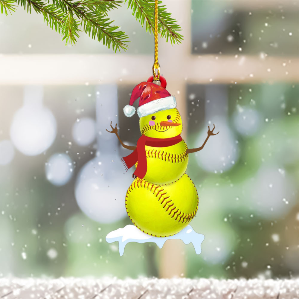 Snowman Tennis Christmas Ornament Cute Christmas Tree Decoration Tennis Coach Gifts