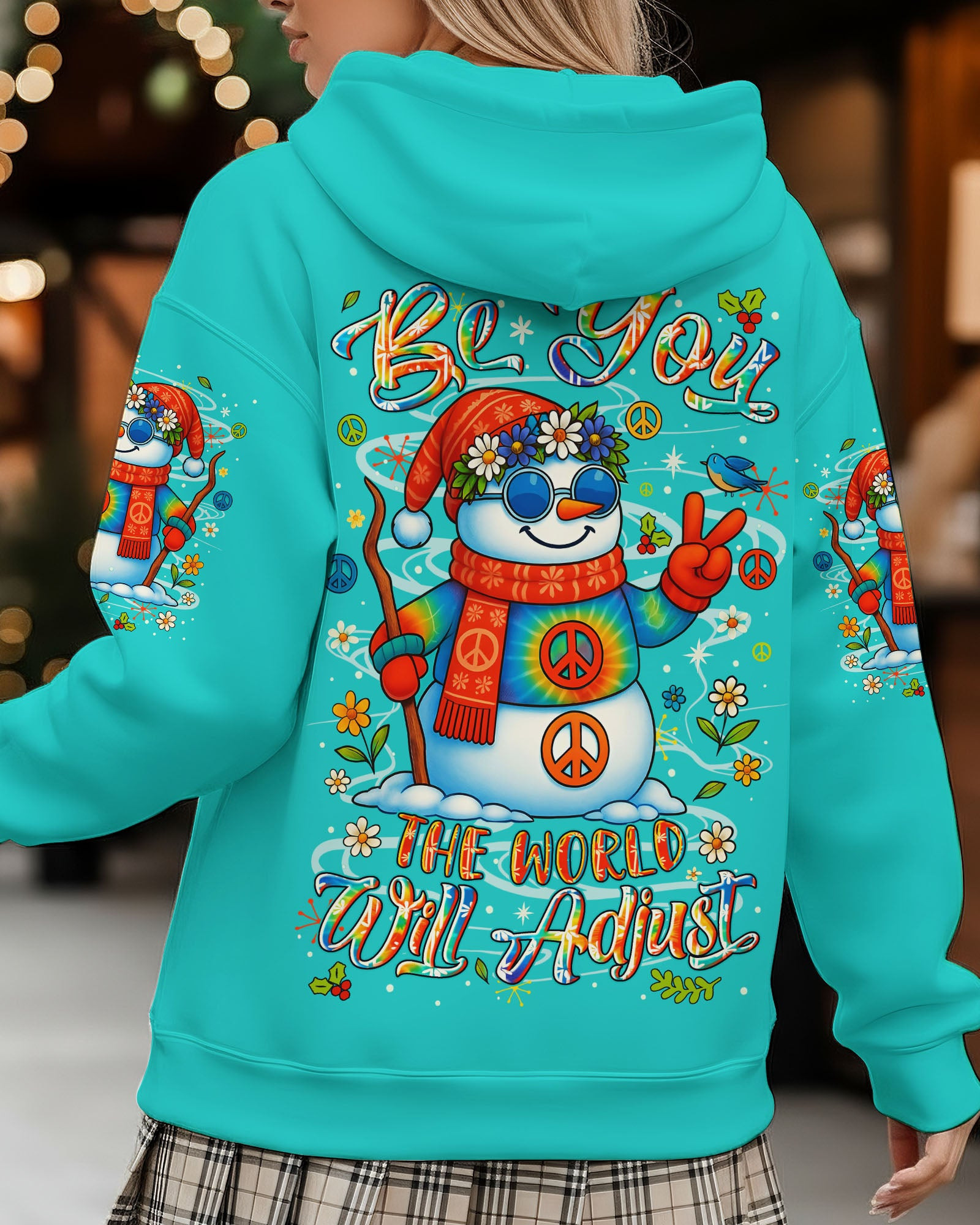 Snowman The World Will Adjust Christmas Hoodie Xmas Snowman Clothing Gifts For Her