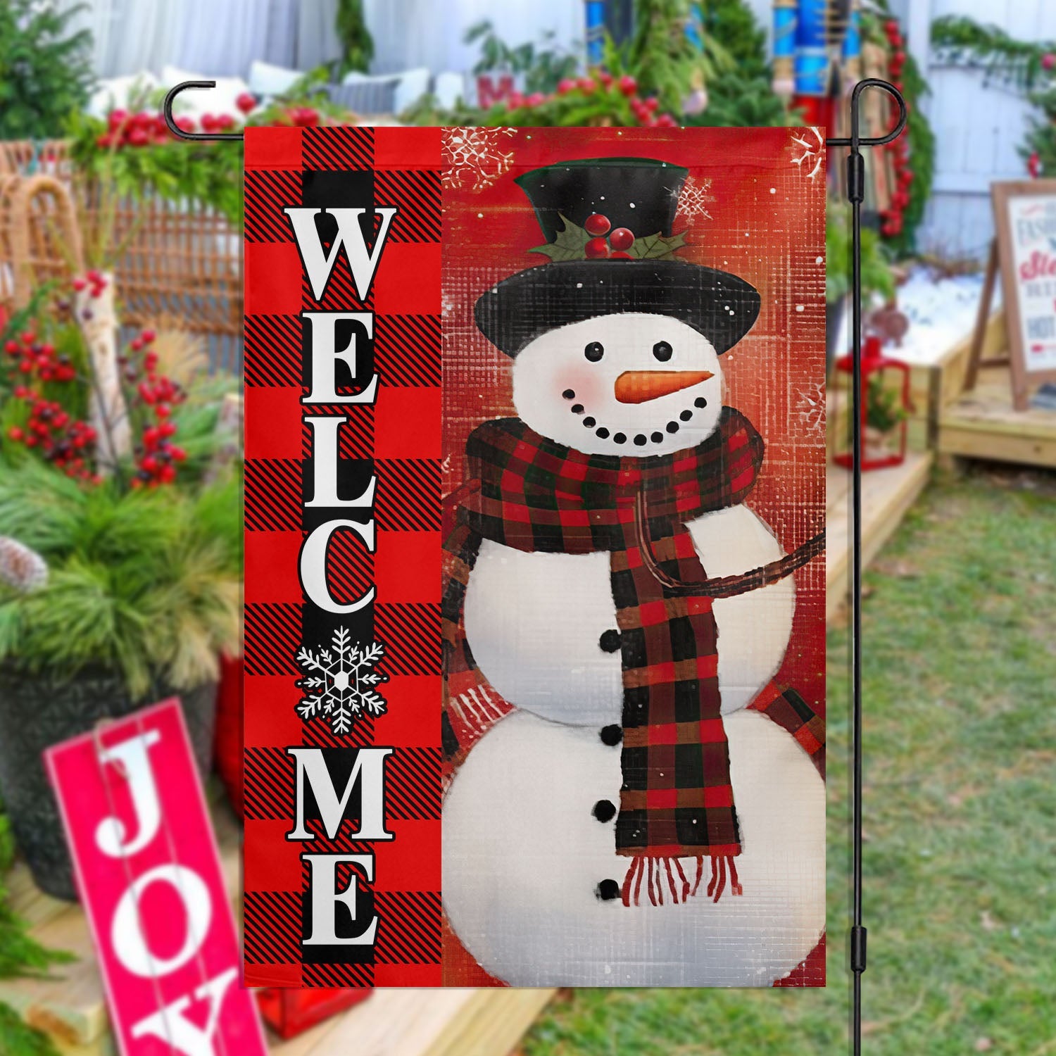 Snowman Welcome To My Home Snowman Xmas Garden Flag Christmas Decor Gift For Snowman Lovers