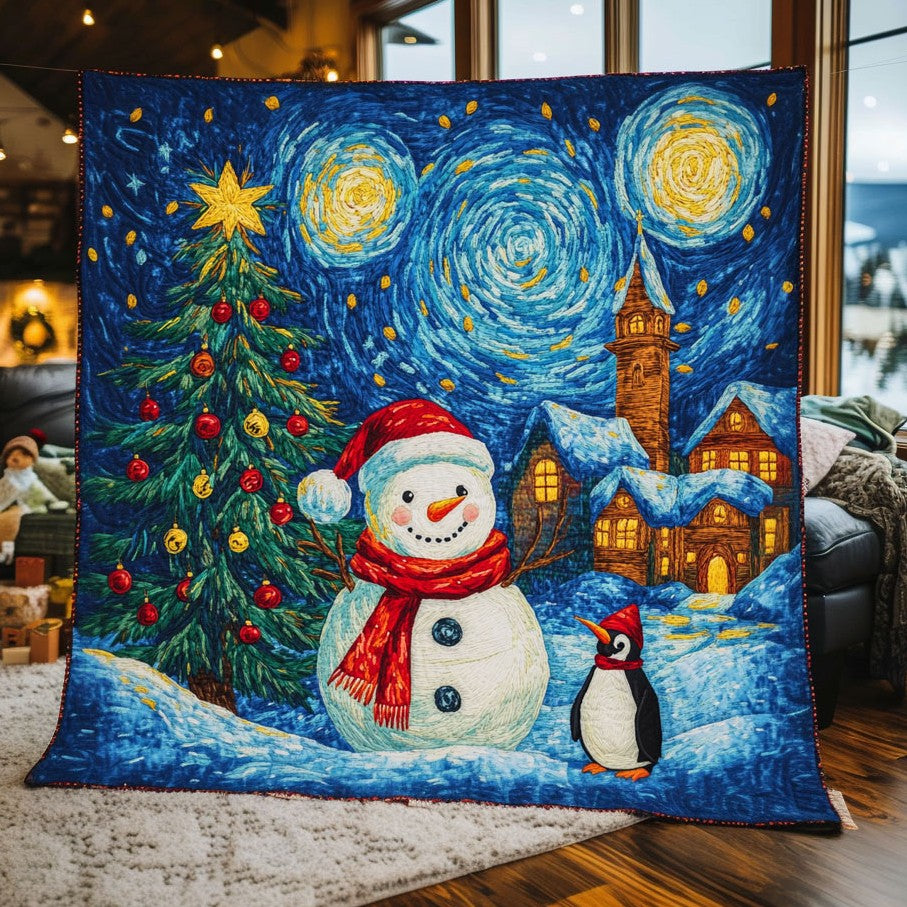 Snowman Wonder Quilt Blanket Christmas Throws Xmas Gifts For Grandma