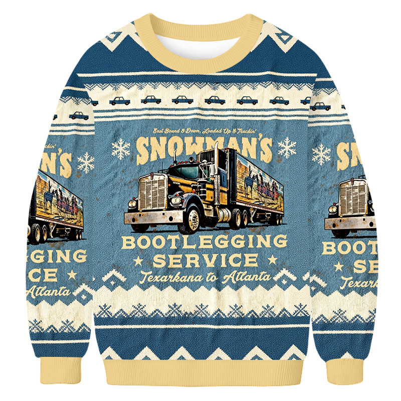Snowmans Bootlegging Service Ugly Sweater Xmas Outfits Christmas Gift For Men