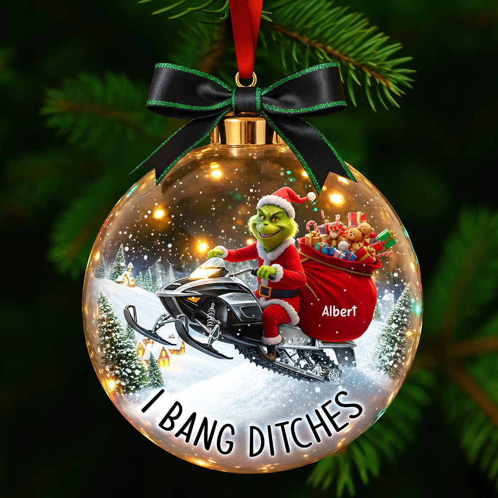 Snowmobile Adventure Christmas Ornament - Personalized Gifts For Fans - Fun Holiday Ornament Gift