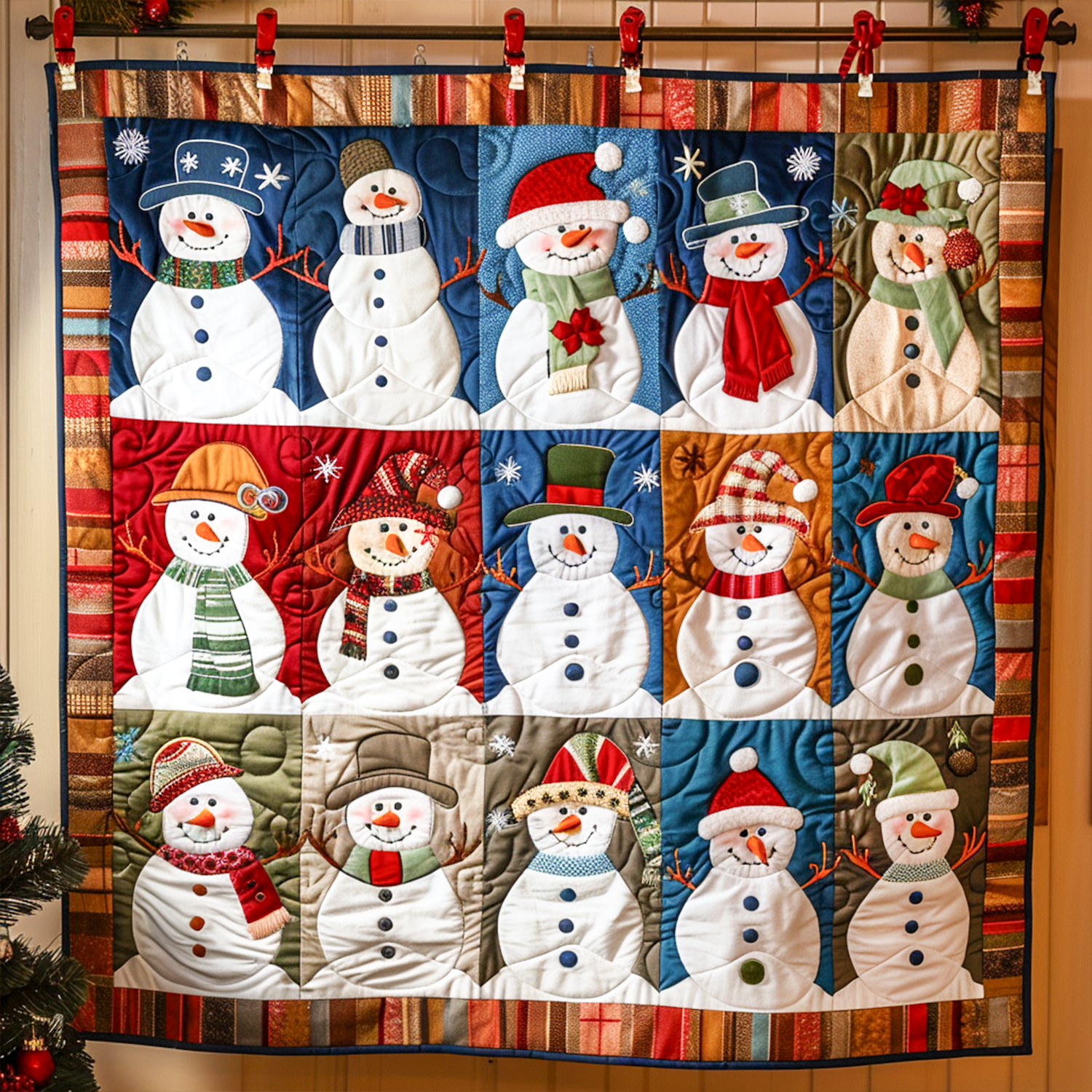 Snowy Cheer Quilted Blanket Secret Santa Gift Ideas