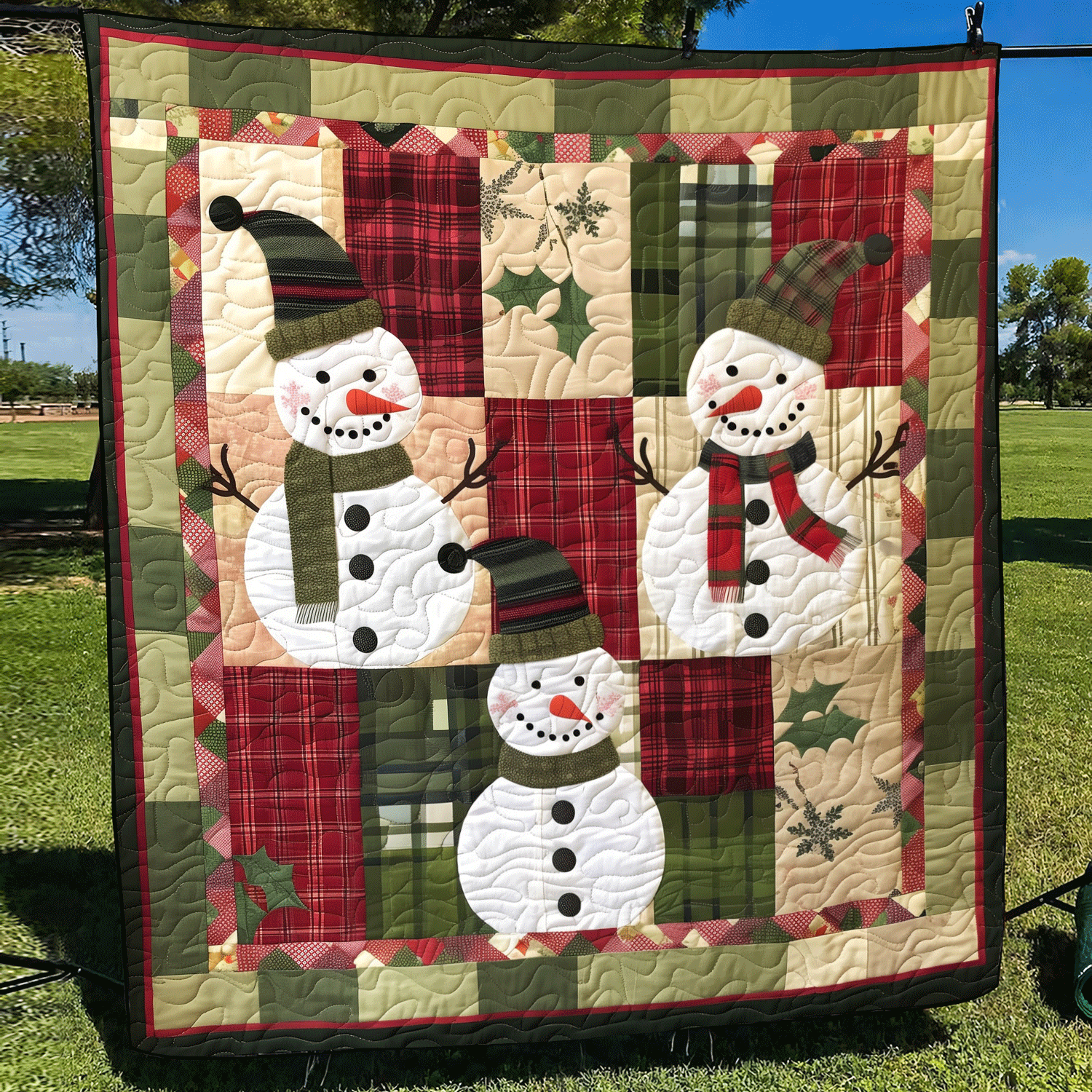 Snowy Delight Quilted Blanket Xmas Gifts For Men