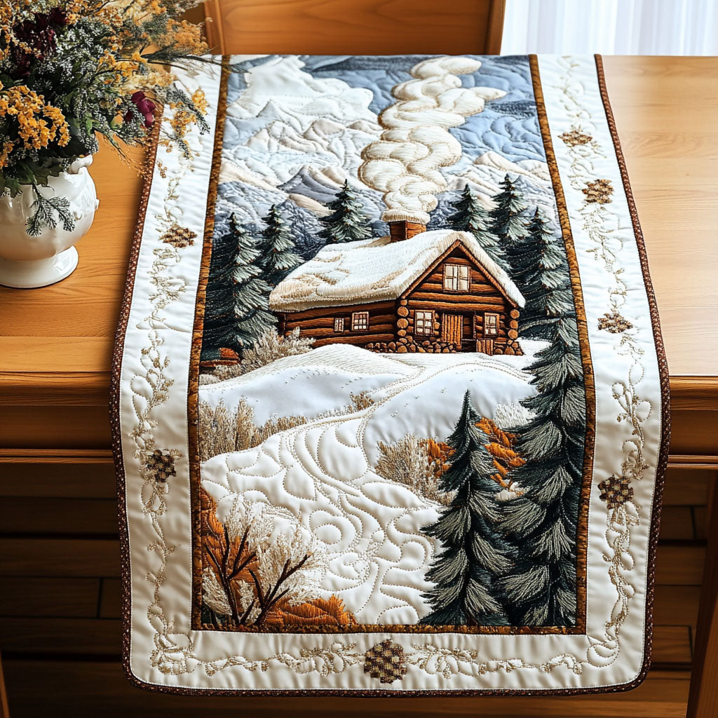 Snowy Escape Quilted Table Runner Dining Table Decor Ideas Best Gifts For Nature Lovers